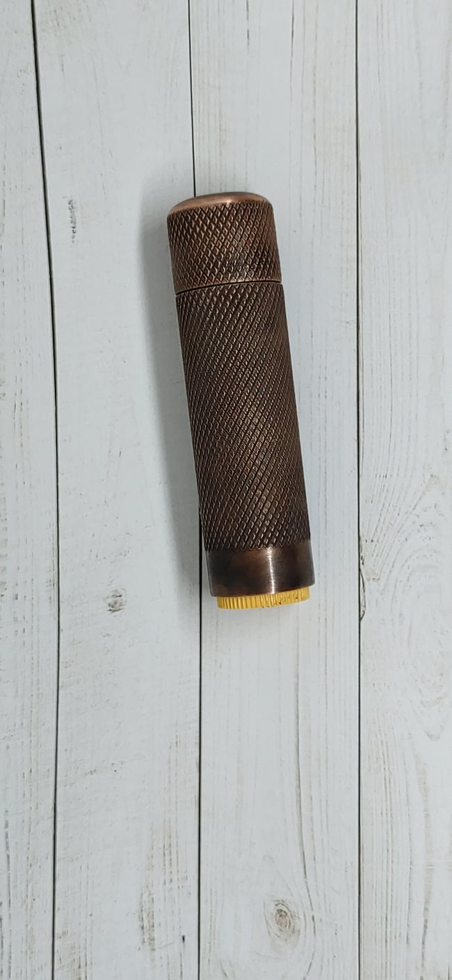 Knurl Copper Lip Balm sleeve