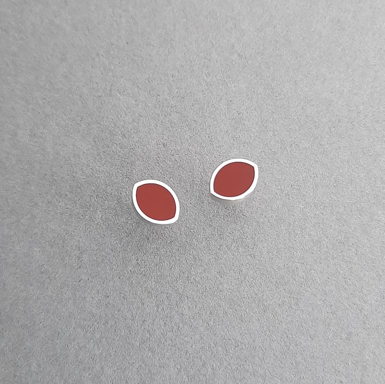 Tiny Silver Leaf Studs in Autumn Foliage