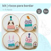 Kit_Preguiça, gatinho, coelho e Porquinho