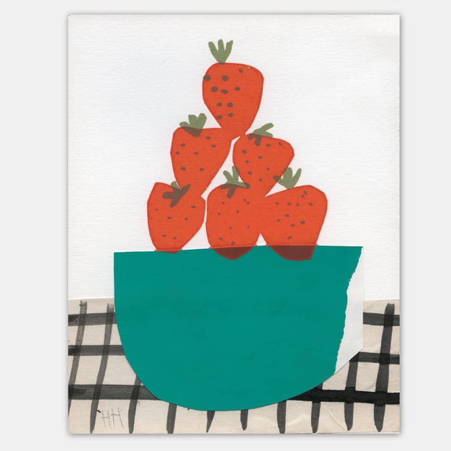 Strawberry Bowl 3 Giclée Print