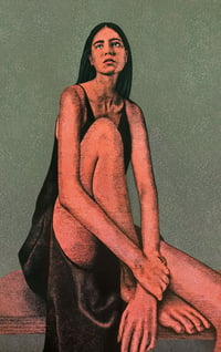 Image 2 of 'Woman Sitting' acrylic on canvas
