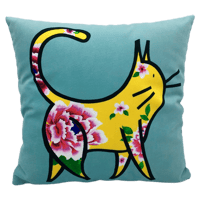 Image 1 of AMI IMAGINAIRE - Coussin Flower cat