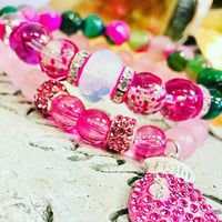Image 2 of Pink October Bracelet Stack