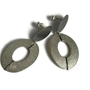 Image of Sewn Up Large drop Earrings