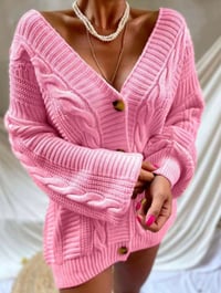 Image 2 of BUBBLEGUM PINK CARDIGANS