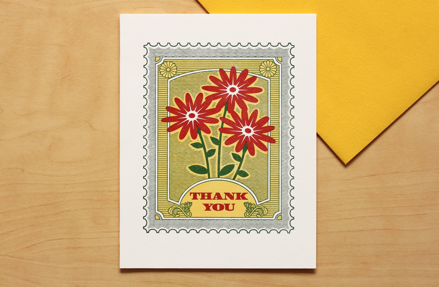 THANK YOU STAMP Card  Fickle Hill Letterpress