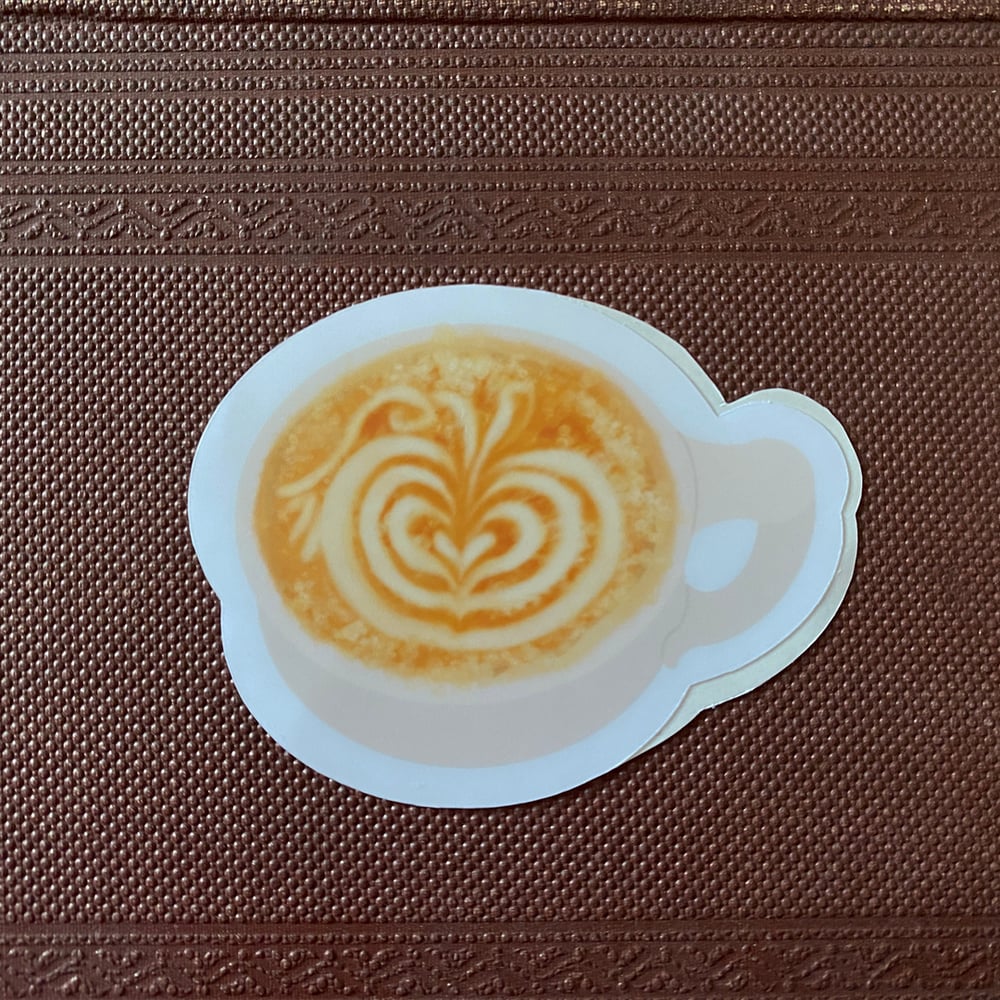 Image of Pumpkin Spice Latte Art - Sticker