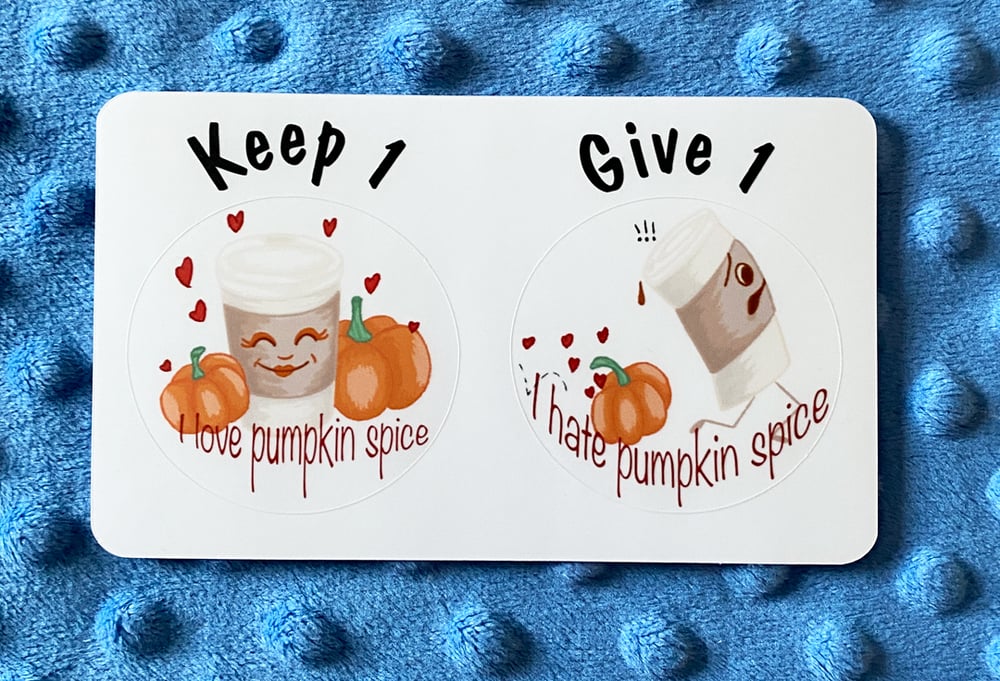 Image of I Love/Hate Pumpkin Spice - Sticker