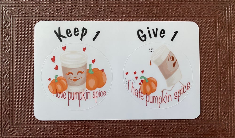 Image of I Love/Hate Pumpkin Spice - Sticker