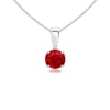 Classic Round Ruby Solitaire Pendant #1