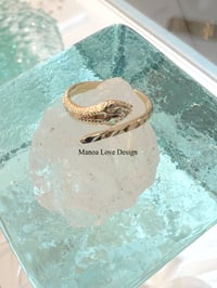 Image 1 of 14k solid gold snake ring