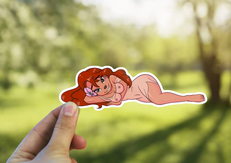 Image of Sexy Roxanne Sticker, Roxanne Goofy Movie Decal