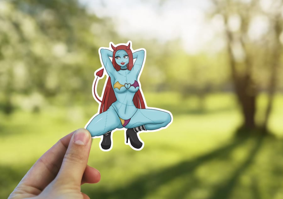 Image of Sexy Succubus Sally Sticker, Ragdoll Waifu Decal