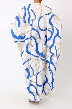 Image of LUCILLE - White/Blue Kimono