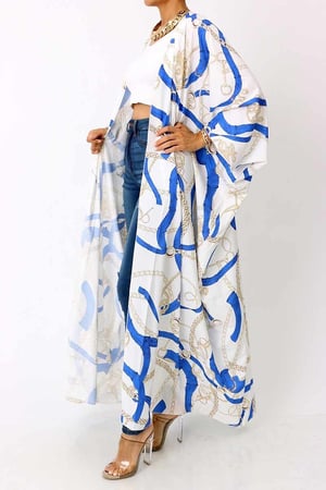 Image of LUCILLE - White/Blue Kimono