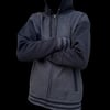 Grey Zip Throwback Hoodie