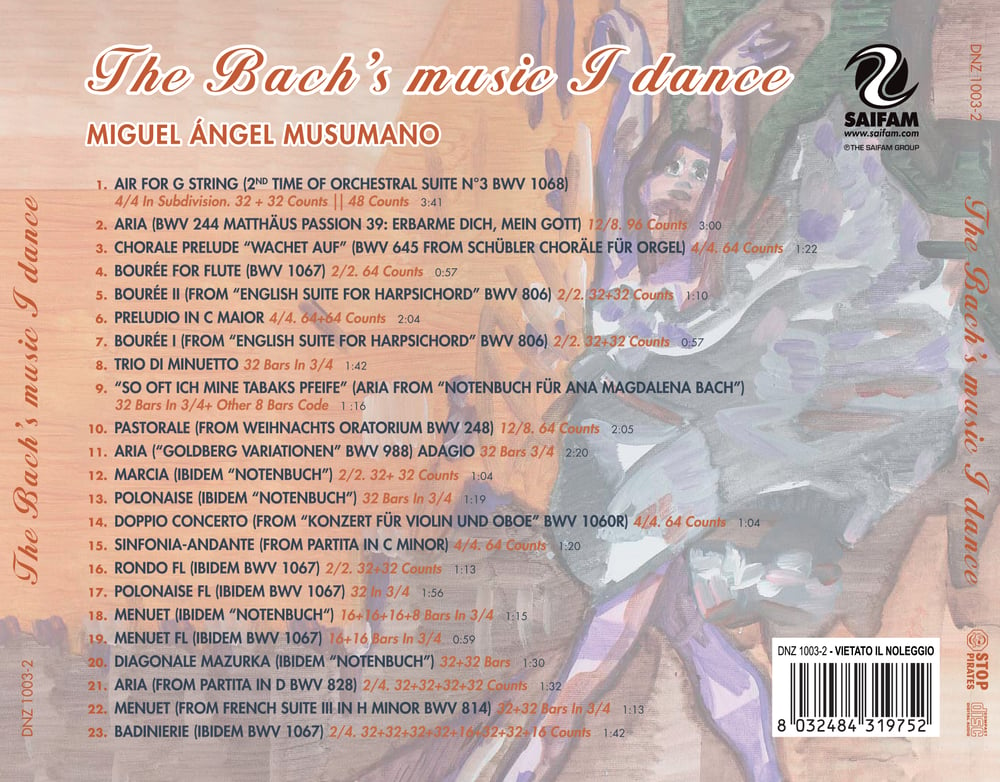 DNZ1003-2 // MIGUEL ANGEL MUSUMANO - THE BACH'S MUSIC I DANCE (CD ALBUM)  