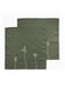 Image of BLOOM in green set of 2 napkins 45x45
