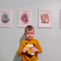 Image 3 of Watercolour Eevee Pokemon Print. A4. Kids room decor. Pokemon fan art.