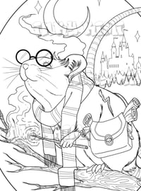 Image 4 of Halloween Tattoo Designs Colouring Book. A4 pages. Wire bound book. 28 designs