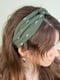 Image of DROPS in green twist headband one size