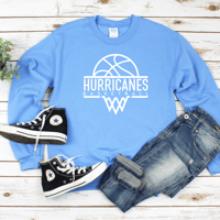 Image 1 of CHAA Fundraiser Hurricanes Basketball Hoop Sweatshirt