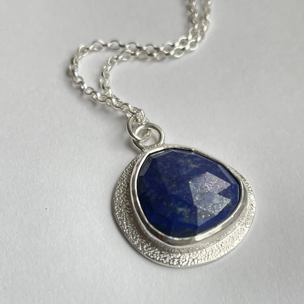 Image of Silver and Sodalite necklace