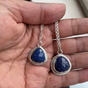 Image of Silver and Sodalite necklace