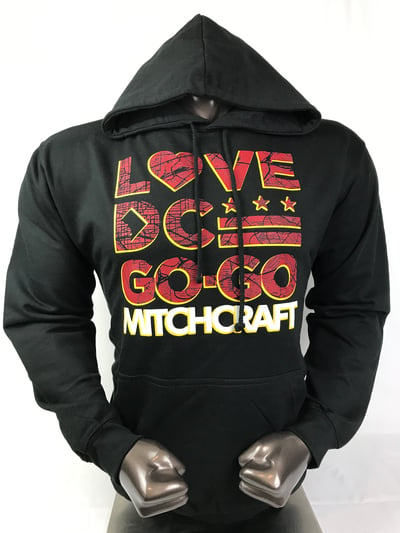 Image of LOVE DC GOGO MITCHCRAFT Black City Map Hood
