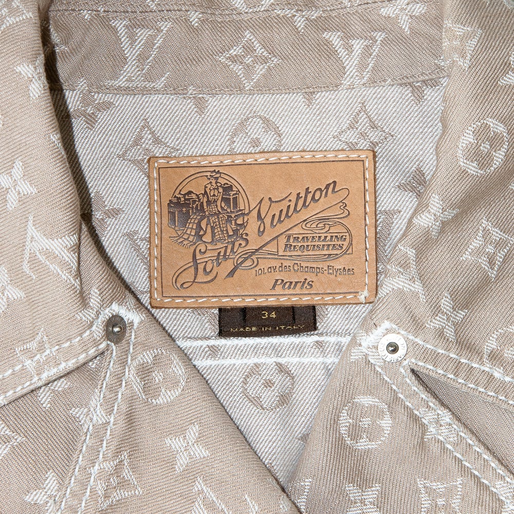 Image of Louis Vuitton by Marc Jacobs 2007 Monogram Denim Biker Jacket