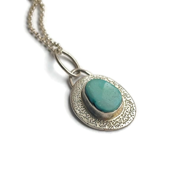 Image of Textured Turquoise Necklace