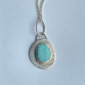 Image of Textured Turquoise Necklace