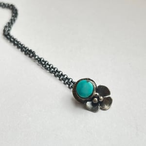 Image of Turquoise and flower necklace