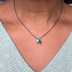 Image of Turquoise and flower necklace