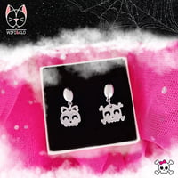 Image 1 of Monster Skulls Couple Earrings