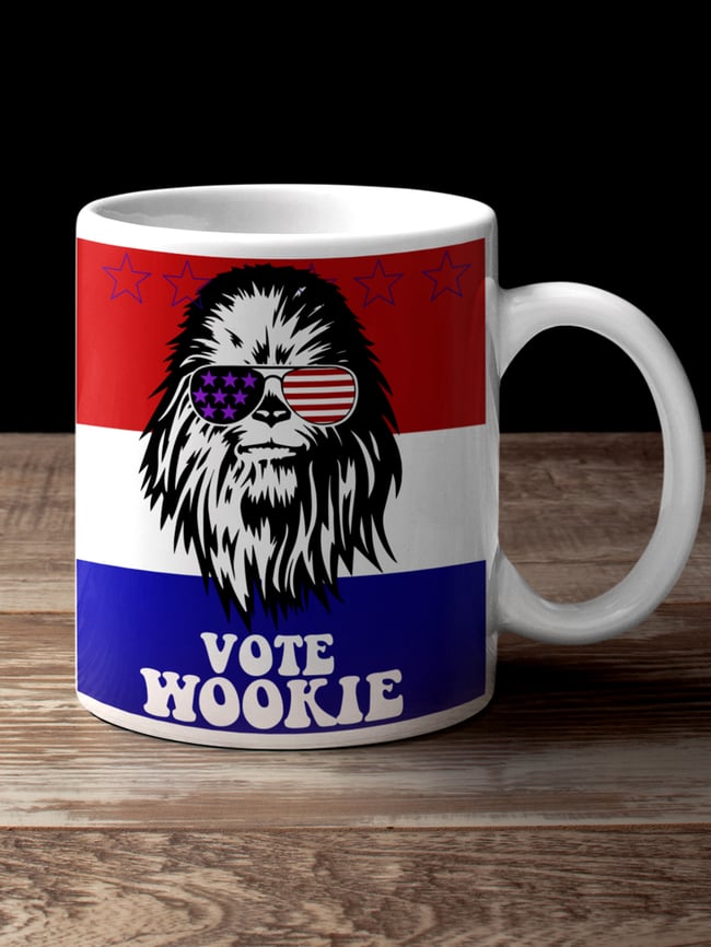 Chewbacca Vote Wookie. Star Wars mug