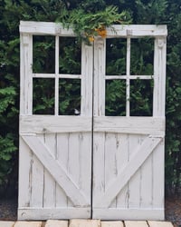 Wooden door # vintage white 