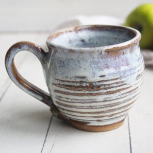 Image of Rustic Love Mug, 13 oz. , Handcrafted Pottery Stoneware Coffee Cup, Made in USA
