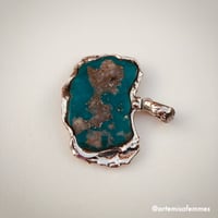 Image 1 of Azure Turquoise Pyrité Pendant