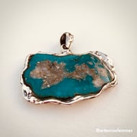 Image 2 of Azure Turquoise Pyrité Pendant