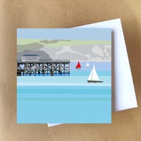 SWANAGE PIER, DORSET GREETINGS CARD