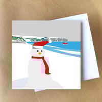 SWANAGE BEACH, DORSET CHRISTMAS CARD
