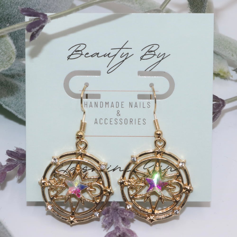 Image of Celestial Holographic Drop Earrings