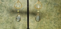 Opal and Labradorite Earrings. 
