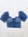Selda Denim Crop Top 