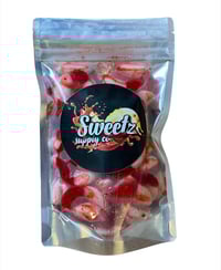 Chamoy Gummy Sour Strawberry Rings with Chili Gummies 8oz