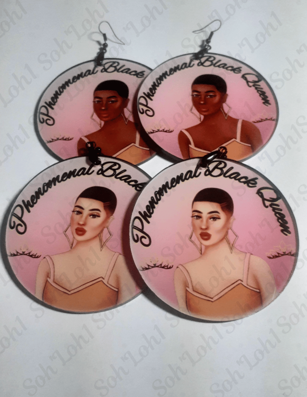 Image of Afrocentric Phenomenal Black Queen Handmade Earrings