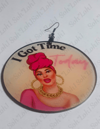 Image 3 of Wearable, Clip Art, I Got Time Today, African Jewelry, Earrings