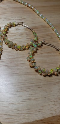 Image 3 of Opal and Pearl Earring and Neclace set