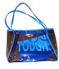 Large See-Through Blue Tote Set